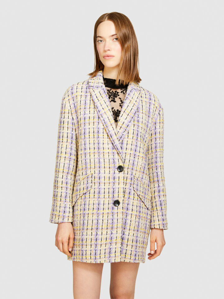 Yarn dyed bouclè jacket - women's jackets - Multi-color | Sisley image number 4